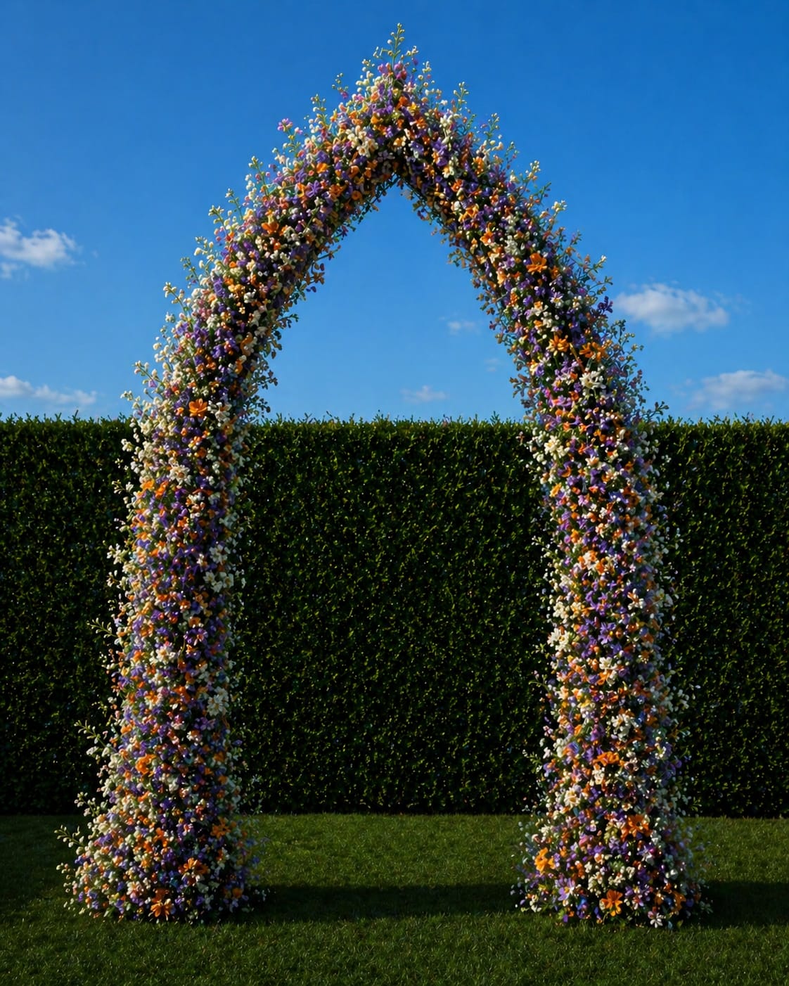 Bunter Blumenbogen